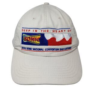 Deep in The Heart Sonic Baseball Cap Beige OS 2002 National Convention Vintage